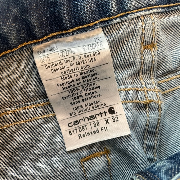 Carhartt Relaxed Fit Blue Jeans 30x32 - Picture 6 of 9